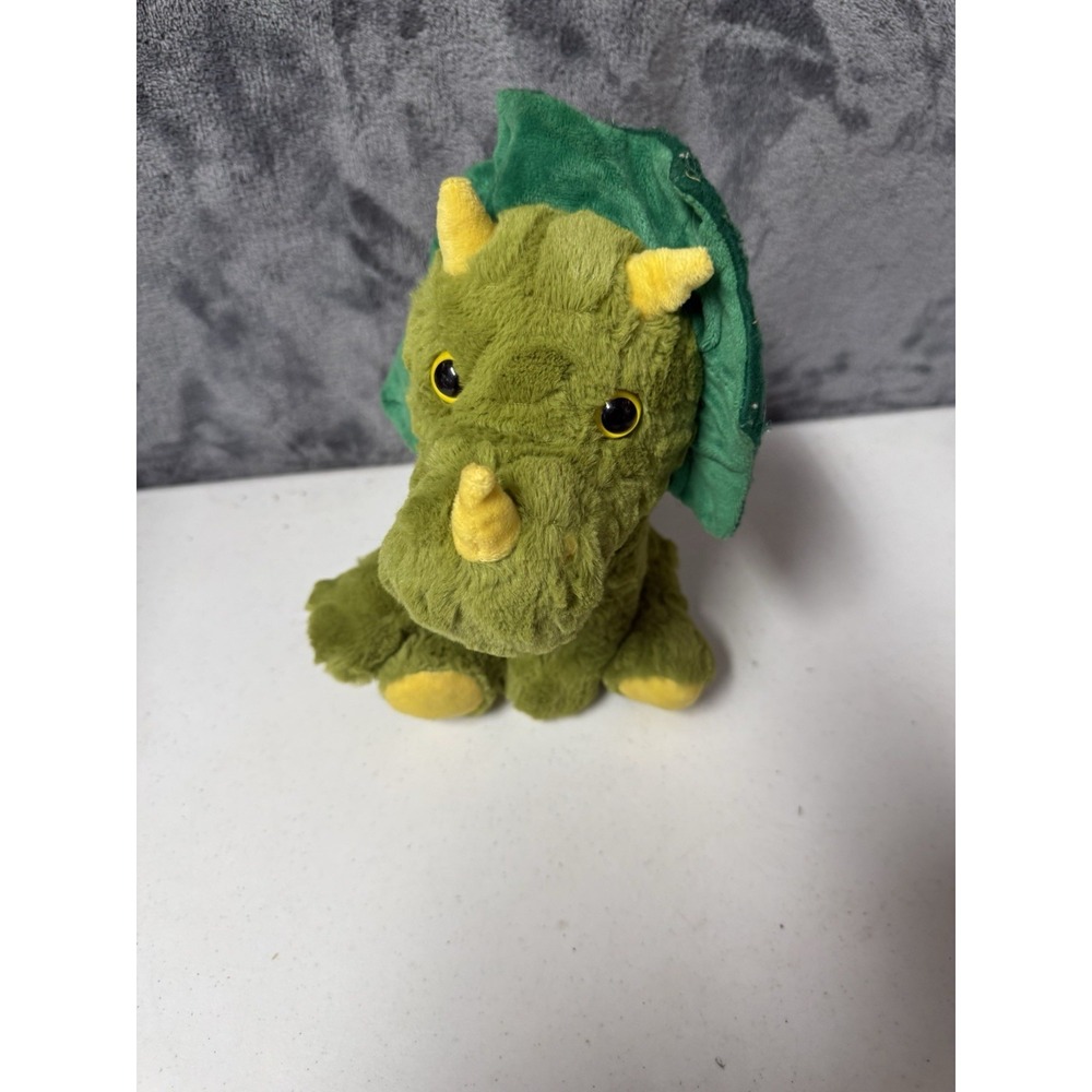 Goffa Green Triceratops Dinosaur Sitting Plush Stuffed Animal